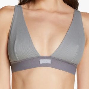 COTTON PLUNGE BRALETTE PACIFIC color, size 2X brand new NWT